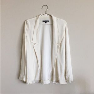 For Love & Lemons White Open Front Blazer Jacket M